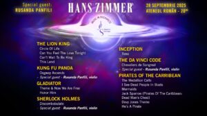 Un concert magnific. Tracklist "Hans Zimmer's Music in Bucharest by la Chapelle Sauvage" cu Rusanda Panfili la vioară
